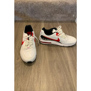Mens Nike Air Max Sneakers Sz 8.5 White Red Black Logo Retro Athletic‎ Urban Y2k